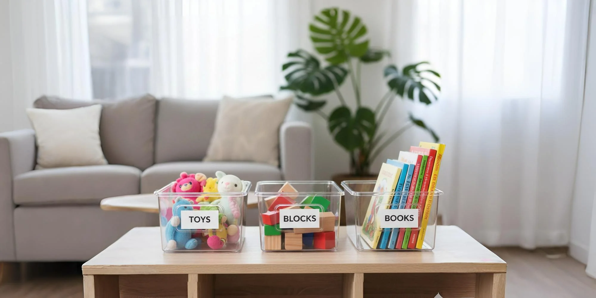 organize baby gear small apartment